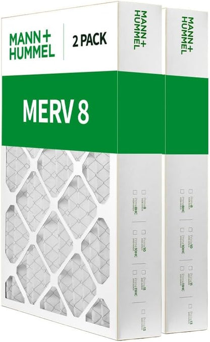 Mann+Hummel 16x25x4 MERV 8 Pleated HVAC AC Furnace Air Filters. 2 Pack. - Image 3