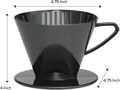 Fino Pour-Over Coffee Brewing Filter Cone, Number 2-Size, Brews 2 to 6-Cups - Image 3