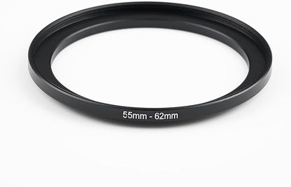 55mm to 62mm Step-Up Ring Filter Adapter, Metal Ring Step-Up Rings Adapter - Image 2