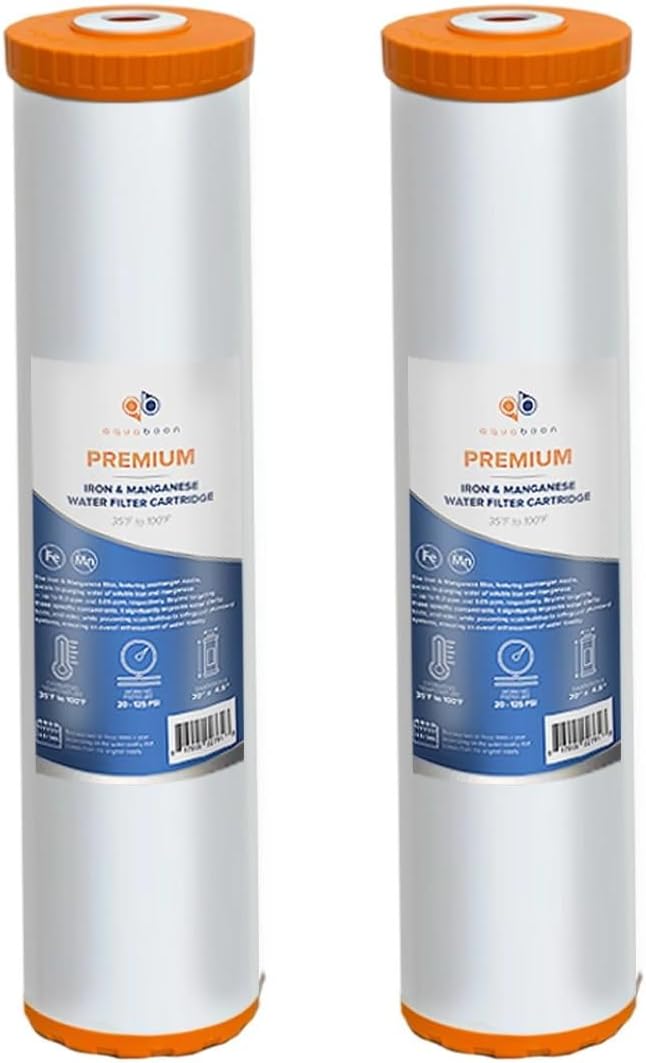 Aquaboon 20 x 4.5 Iron & Manganese Water Filter Cartridge – Reduces Iron & by Aquaboon