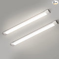 colmeguna 2 Packs 4FT LED Batten Light, Ultra-Thin Slim Ceiling Surface Mounted Light, 40W, 4000K, IP20, LED Ceiling Lamp for Garage, Shop, Hallway, Office, Market