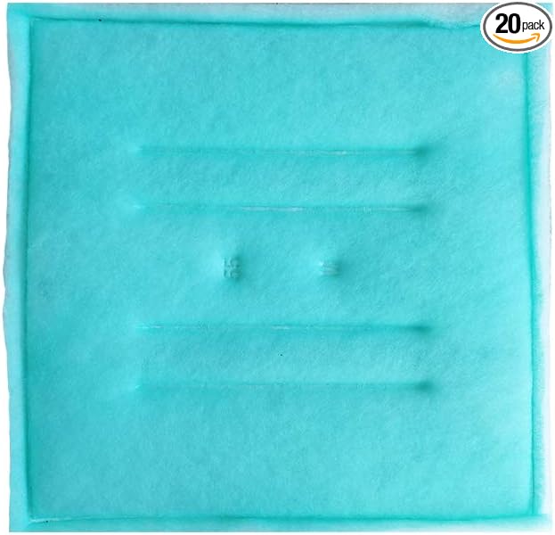 Hiton Paint Spray Booth Tacky Intake Filter Pad 20" x 20", Series 55 by HITON