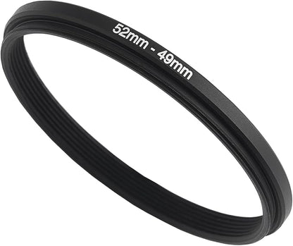 52mm to 49mm Step-Down Ring Filter Adapter, Metal Ring Step-Down Rings Adapter by BETUYESS