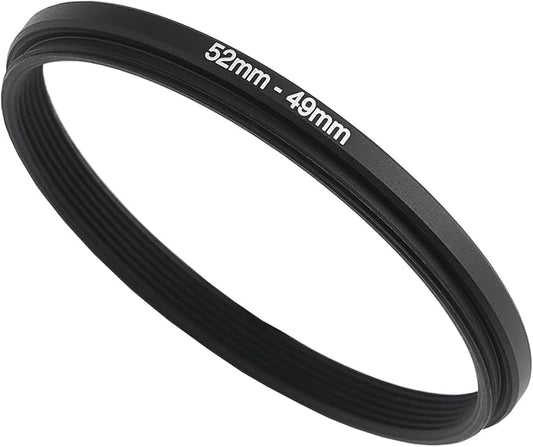 52mm to 49mm Step-Down Ring Filter Adapter, Metal Ring Step-Down Rings Adapter by BETUYESS