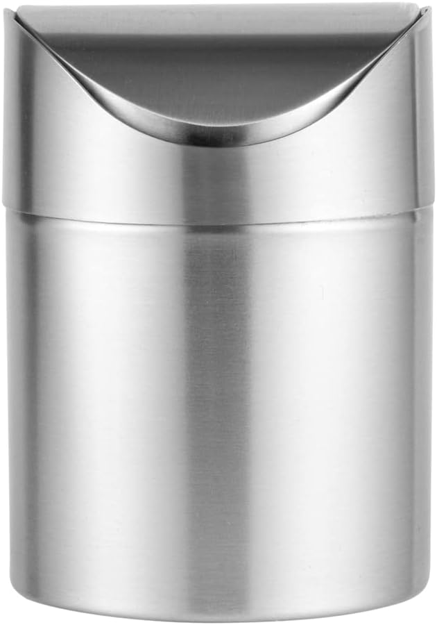Restaurantware RW Clean 0.4 Gallon Countertop Garbage Can 1 Compact Mini Trash - Image 10