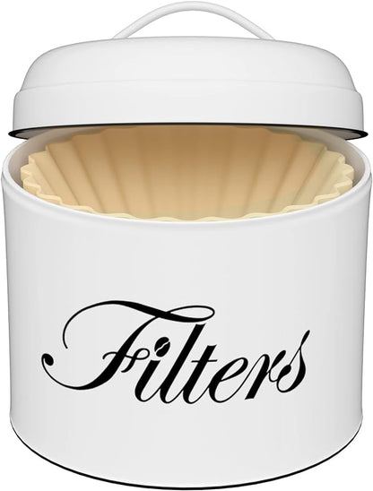 Coffee Filter Holder, Round CoffeeFilter Container by CORTNK