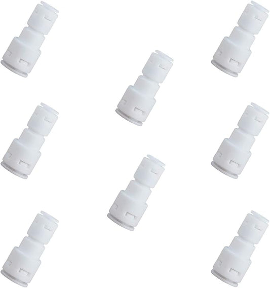 Reducing Straight RO Water Filter Union Connector, NSF Certified Plastic Push by ESHIONG