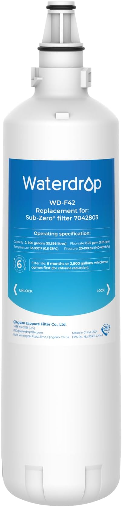 Waterdrop 7012333 Ice Maker Water Filter, Replacement by Waterdrop