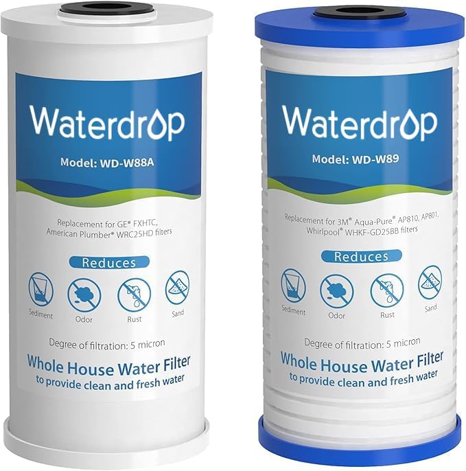 Waterdrop FXHTC AP810 10" x 4.5" Whole House Water Filter, Replacement by Waterdrop