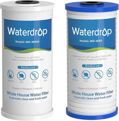Waterdrop FXHTC AP810 10" x 4.5" Whole House Water Filter, Replacement by Waterdrop