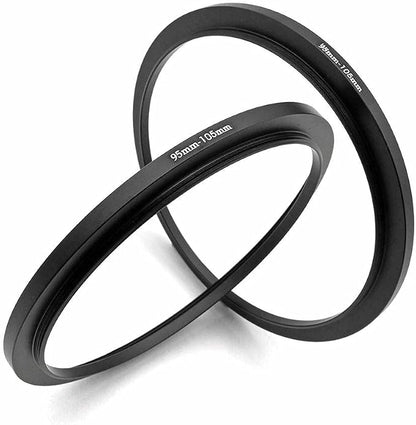 Metal Step Up Ring, 95mm to 105mm 95-105mm Step Rings 2 Pieces Step-Up Lens - Image 2