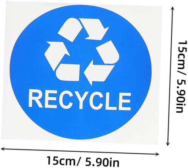 NUOBESTY 8pcs Recycle Sticker for Trash Can Waste Sorting Decals PVC Material - Image 2