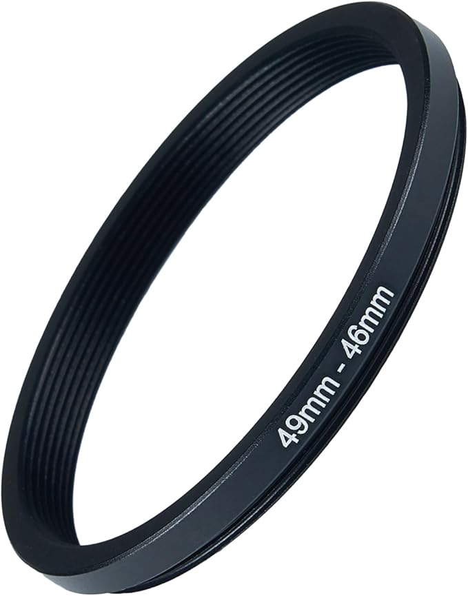 49mm to 46mm Step Up Ring Filter Adapter Black Metal Step up Adapter Rings by Unknown