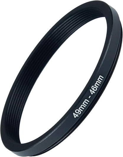 49mm to 46mm Step Up Ring Filter Adapter Black Metal Step up Adapter Rings by Unknown