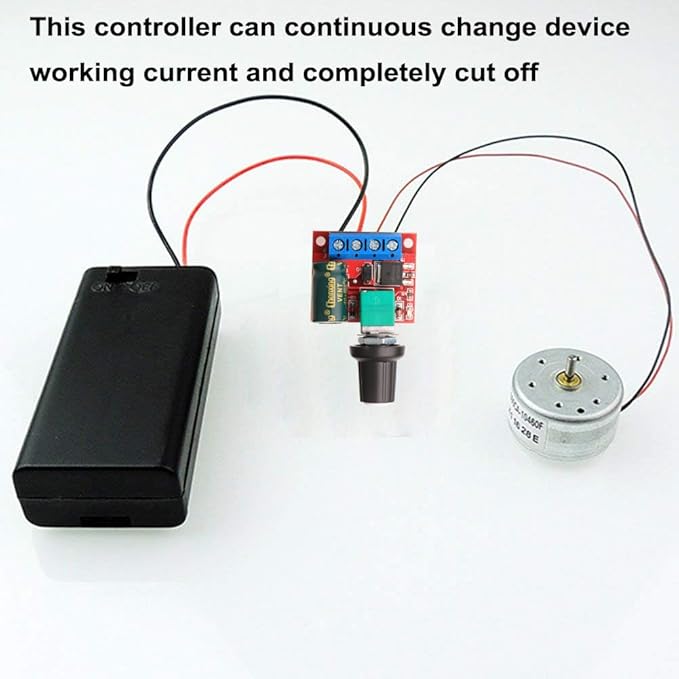 Gebildet 3pcs Mini DC Motor PWM Speed Controller, DC 5V-35V 5A Speed Adjustable Switch Module, 6V 12V 24V Variable Voltage Regulator Dimmer Governor Switching Build with LED Indicator