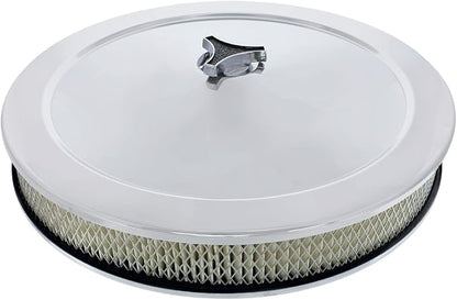 United Pacific S1108 14" Chrome Round Air Cleaner Assembly by UnitedPacific