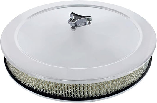 United Pacific S1108 14" Chrome Round Air Cleaner Assembly by UnitedPacific
