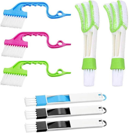 8pcs Window Groove Cleaning Brush Set, Wet and Dry Use Scrubber Brushes by Beatifufu
