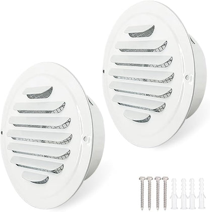 4 Inch Round Air Vent Covers, LouanXpert Stainless Steel Soffit Vent Covers by LouanXpert