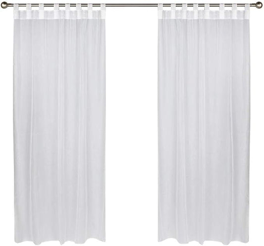 Outdoor De'cor Escape Waterproof Outdoor Sun Filtering Voile Tab Top Curtain by Unknown