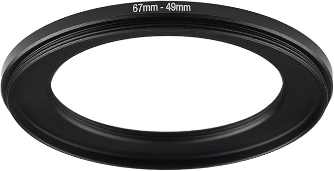 67mm to 49mm Step-up Adapter Rings Filter Adapter Black Metal Step Down Filter by Unknown