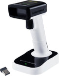 ScanAvenger Wireless Portable 1D with Stand Bluetooth Barcode Scanner: Hand Scanner 3-in-1, Cordless, Rechargeable Scan Gun for Inventory (1D&2D with LCD Display and Upgraded Next Gen Stand)