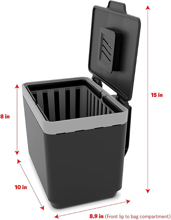 Glad Compost Bin for Kitchen, 1.5 Gallon | Plastic Container - Image 6