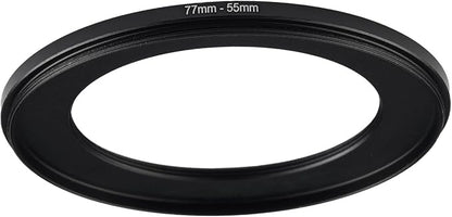 77mm to 55mm Step Up Ring Filter Adapter Black Metal Step up Adapter Rings by Unknown