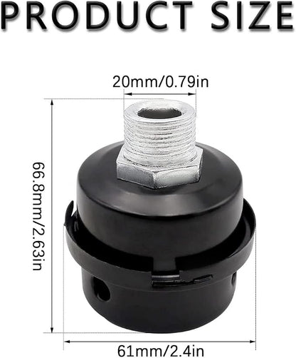 2 Pcs 20mm Air Compressor Silencer Filter, 1/2"Thread Intake Filter Noise - Image 5