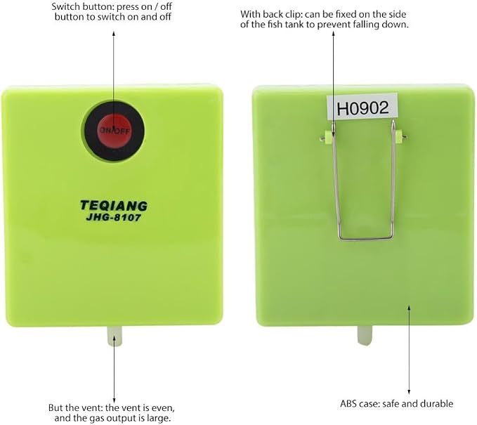 Oxygen Pump with Air Stone Quiet Portable Powerful Air Fish Tank Aerator - Image 3