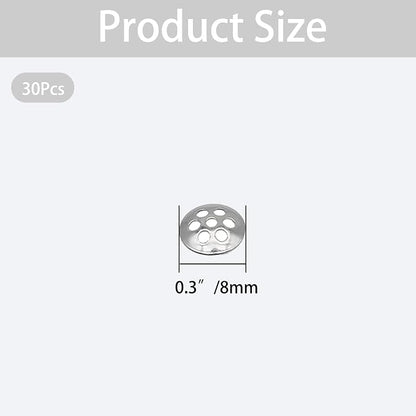 30Pcs 0.3”/8mm Pipe Screen Filters, Stainless Steel Concave Honeycomb Screens - Image 2