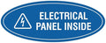 Signs ByLITA Oval Electrical Panel Inside Sign (Blue) - Medium