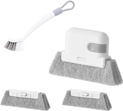2 in 1 Window Brush Wet and Dry Brushes Window Grooves Scrubber Tools Set Door - Image 5