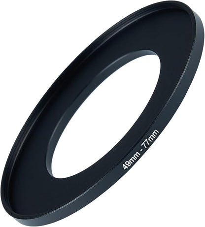 49mm to 77mm Step-up Adapter Rings Filter Adapter Black Metal Step Down Filter by Unknown