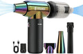 Compressed Air Duster - Barber Blower, Electric Duster, 3 Gear Mini Portable Jet Dry Air Blower, Cordless Vacuum Cleaner, for PC, Office,Salon, Fan, Laptop, Keyboard, Car (Green)