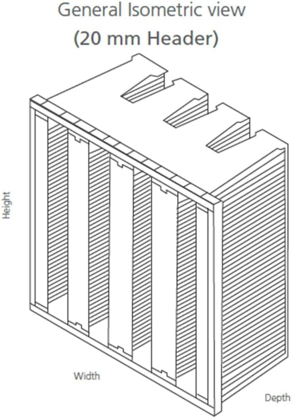 Mini Pleat Rigid Microglass V-Bank Air Filter 24x24x12 – MERV 15 ASHRAE 52.2 - Image 5