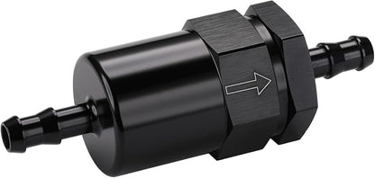 1/4" Billet Inline Fuel Filter 30 Micron Aluminum Black - Image 4