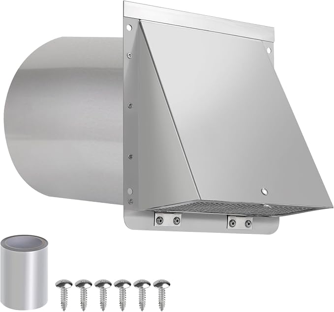 8 Inch Wall Vent, Hooded Wall Vent - Image 9