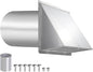 6 Inch Hooded Wall Vent with Screen and Damper, 6 Inch Exhaust Vent Cover Cap by JYINCPED