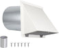 7 Inch Hooded Wall Vent with Mesh and Damper, Wall Vent Hood Duct Cap Exterior by JYINCPED