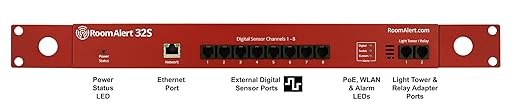 Room Alert 32S Proactive Secure Environment Monitor - Essentials Bundle (Monitor Plus 8 Additional Sensors)