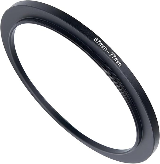 67mm to 77mm Step-up Adapter Rings Filter Adapter Black Metal Step Down Filter by Unknown