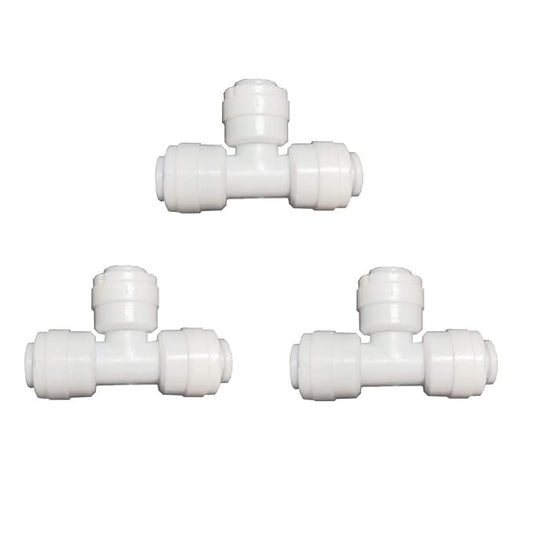 Malida 3/8" 3-Way Union Tee Tube Quick Connect Push Fit Water Purifiers Filters by MALIDA