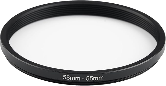 58mm Lens to 55mm Camera Lens Adapter 58mm to 55mm Step Down Ring Adapter Ring - Image 2