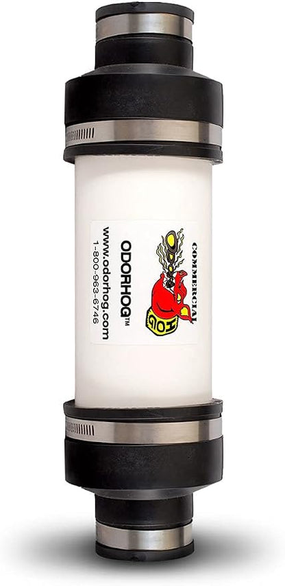 OdorHog Vent Stack Pipe Filter, PVC Inline Model by OdorHog-StoptheStink