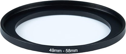 49mm to 58mm Step-Up Ring Filter Adapter - Image 2