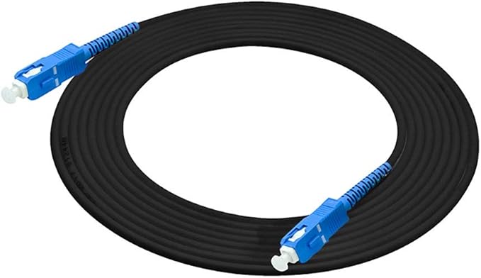 Jeirdus 50M SC to SC Outdoor Armored Simplex 9/125 SM Fiber Optic Cable Jumper Optical Patch Cord Singlemode 50Meters 160ft