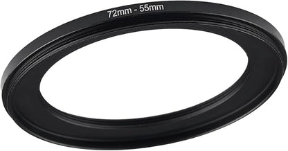 72mm to 55mm Step Up Ring Filter Adapter Black Metal Step up Adapter Rings by Unknown