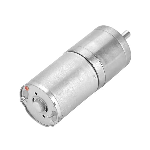 25mm DC 12V 25GA-370 Metal Gear Motor Low Speed for Electronic Locks Robots Electric Curtains Doors Mixers Monitoring Equipment Pet Feeders