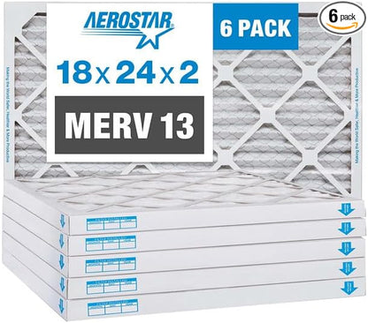Aerostar 18x24x2 Air Filter MERV 13 by AirFiltersDelivered